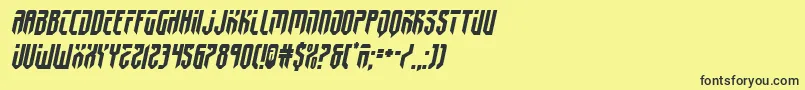 fedyral2semital Font – Black Fonts on Yellow Background