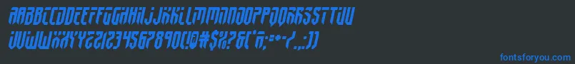 Шрифт fedyral2semital – синие шрифты на чёрном фоне