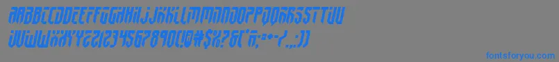フォントfedyral2semital – 灰色の背景に青い文字