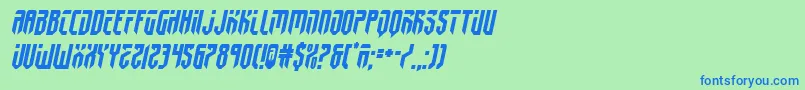 fedyral2semital Font – Blue Fonts on Green Background