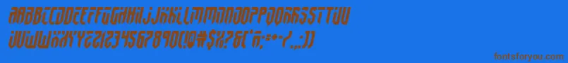 fedyral2semital Font – Brown Fonts on Blue Background
