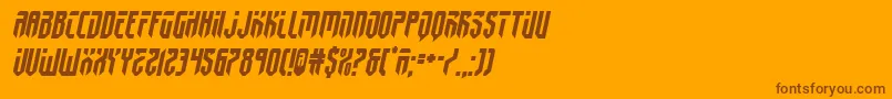 fedyral2semital-Schriftart – Braune Schriften auf orangefarbenem Hintergrund