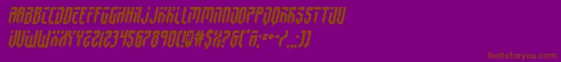 fedyral2semital-Schriftart – Braune Schriften auf violettem Hintergrund