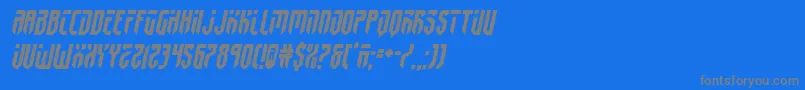 フォントfedyral2semital – 青い背景に灰色の文字