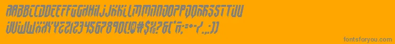 フォントfedyral2semital – オレンジの背景に灰色の文字