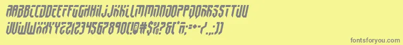 fedyral2semital-fontti – harmaat kirjasimet keltaisella taustalla
