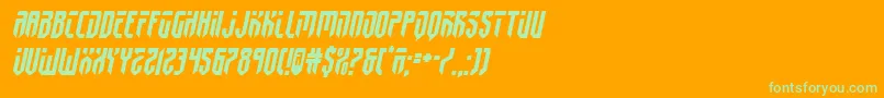 fedyral2semital Font – Green Fonts on Orange Background