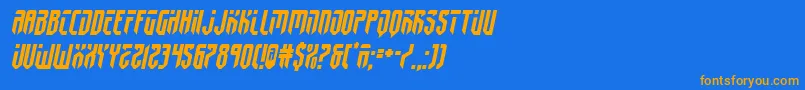 fedyral2semital Font – Orange Fonts on Blue Background