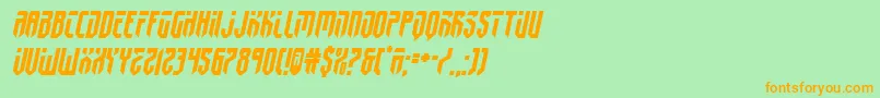fedyral2semital Font – Orange Fonts on Green Background