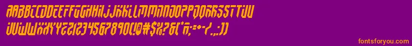 fedyral2semital Font – Orange Fonts on Purple Background