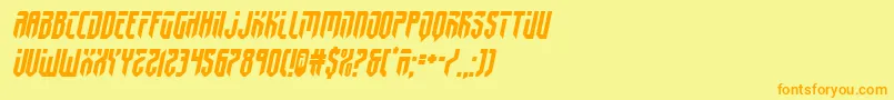 fedyral2semital Font – Orange Fonts on Yellow Background
