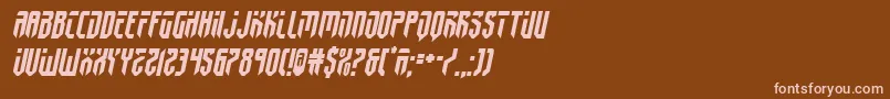 fedyral2semital-fontti – vaaleanpunaiset fontit ruskealla taustalla