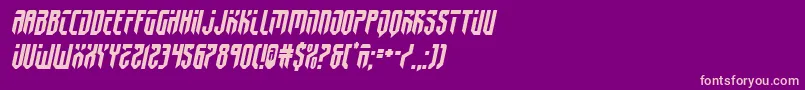 fedyral2semital-Schriftart – Rosa Schriften auf violettem Hintergrund