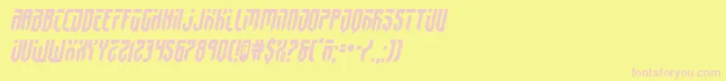 fedyral2semital Font – Pink Fonts on Yellow Background