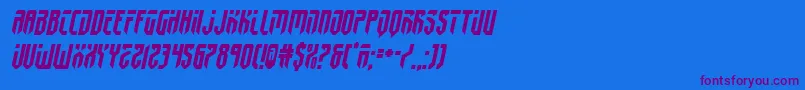 fedyral2semital Font – Purple Fonts on Blue Background