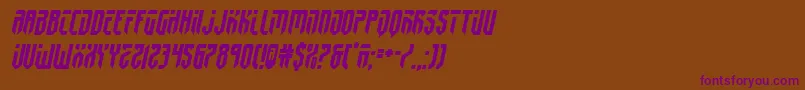 fedyral2semital-fontti – violetit fontit ruskealla taustalla