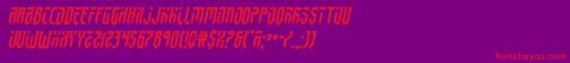 フォントfedyral2semital – 紫の背景に赤い文字