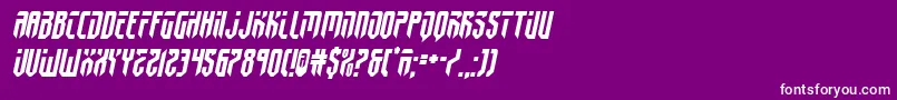 フォントfedyral2semital – 紫の背景に白い文字