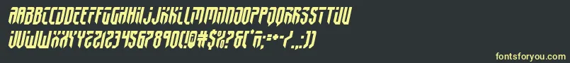 fedyral2semital Font – Yellow Fonts on Black Background