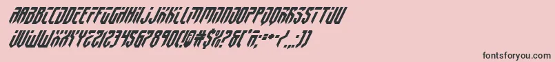 フォントfedyral2superital – ピンクの背景に黒い文字