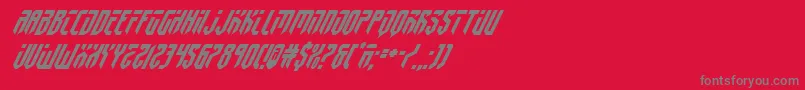 fedyral2superital-Schriftart – Graue Schriften auf rotem Hintergrund