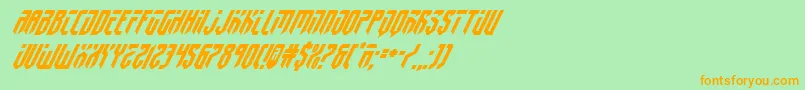 Шрифт fedyral2superital – оранжевые шрифты на зелёном фоне