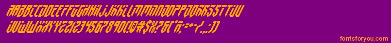 fedyral2superital Font – Orange Fonts on Purple Background