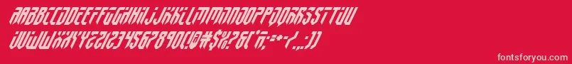 fedyral2superital-Schriftart – Rosa Schriften auf rotem Hintergrund