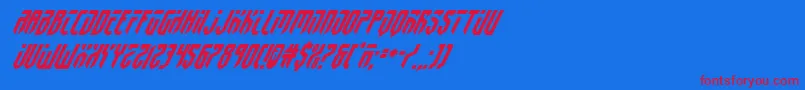 fedyral2superital Font – Red Fonts on Blue Background