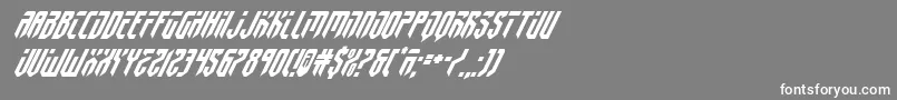 フォントfedyral2superital – 灰色の背景に白い文字