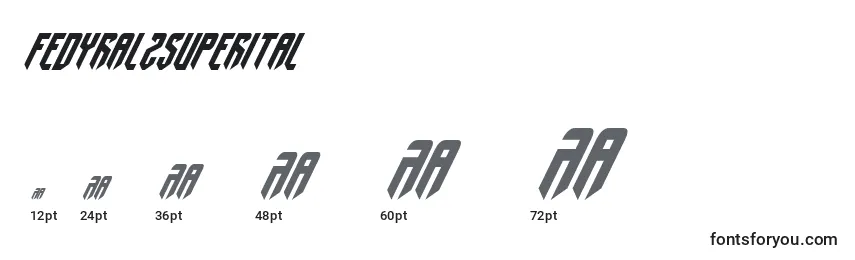 Fedyral2superital Font Sizes