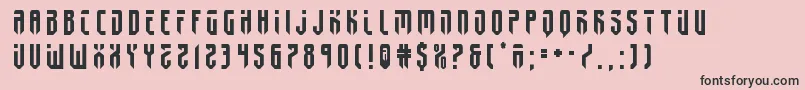 フォントfedyral2title – ピンクの背景に黒い文字