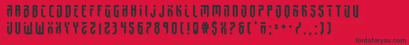 フォントfedyral2title – 赤い背景に黒い文字