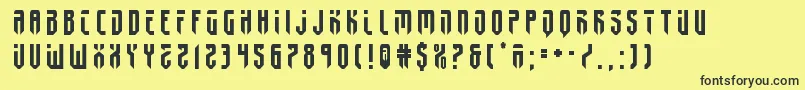 fedyral2title Font – Black Fonts on Yellow Background