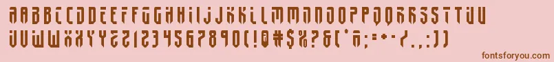 fedyral2title-Schriftart – Braune Schriften auf rosa Hintergrund
