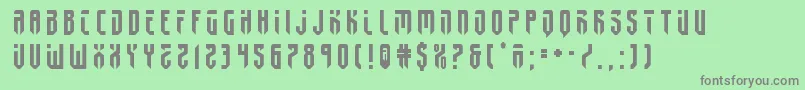 フォントfedyral2title – 緑の背景に灰色の文字