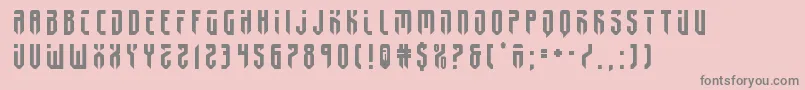 フォントfedyral2title – ピンクの背景に灰色の文字