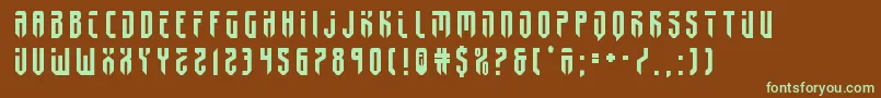 fedyral2title Font – Green Fonts on Brown Background