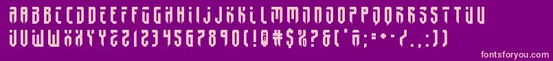 Czcionka fedyral2title – różowe czcionki na fioletowym tle