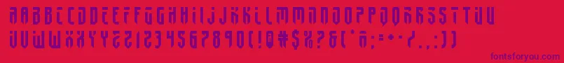 fedyral2title Font – Purple Fonts on Red Background