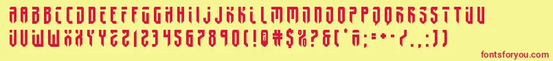 fedyral2title Font – Red Fonts on Yellow Background