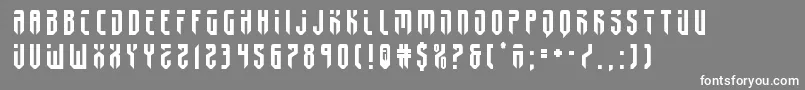 フォントfedyral2title – 灰色の背景に白い文字