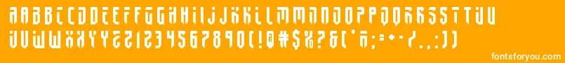 fedyral2title Font – White Fonts on Orange Background