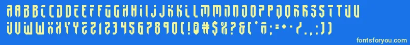 fedyral2title Font – Yellow Fonts on Blue Background