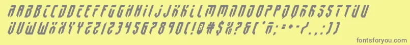 fedyral2titleital Font – Gray Fonts on Yellow Background