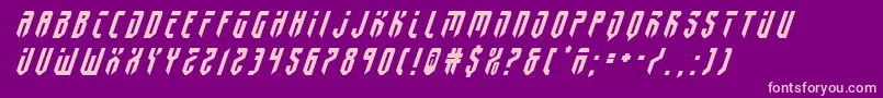 fedyral2titleital-Schriftart – Rosa Schriften auf violettem Hintergrund