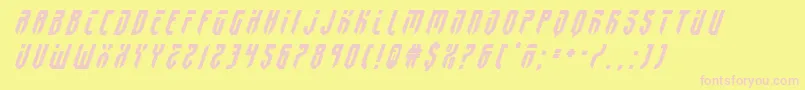 Więcej informacji o czcionce fedyral2titleital Czcionka fedyral2titleital – różowe czcionki na żółtym tle
