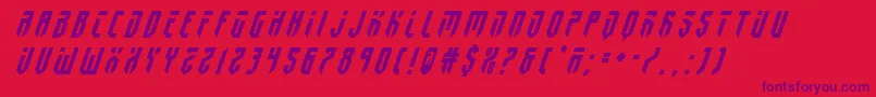 fedyral2titleital Font – Purple Fonts on Red Background
