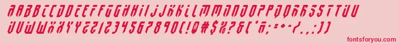 fedyral2titleital Font – Red Fonts on Pink Background