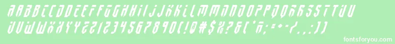fedyral2titleital Font – White Fonts on Green Background